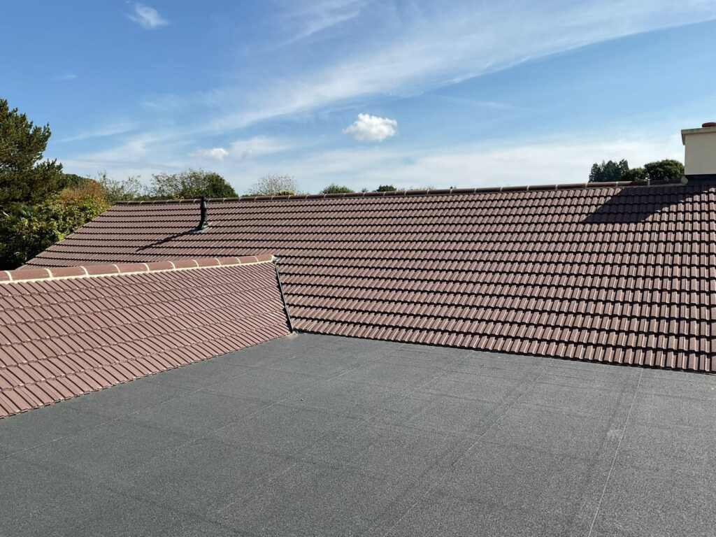 This is a photo of a roof which has just been repaired works carried out by MCM Roofing Repairs Romsey