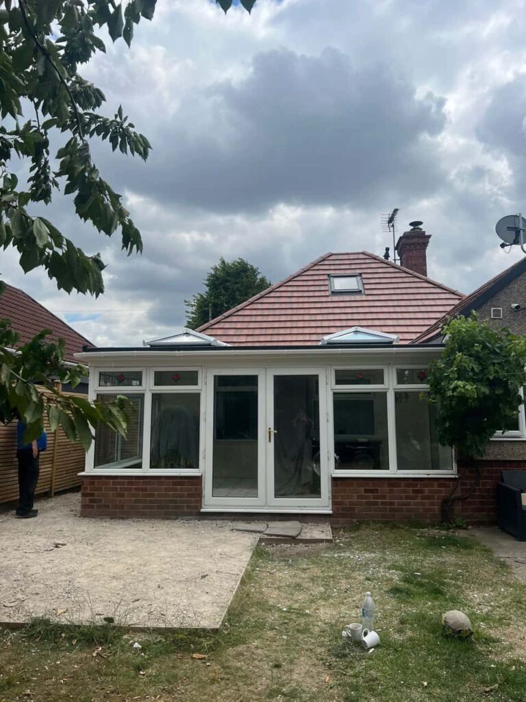 This is a photo of a hipped roof on a bungalow that has just had roof repairs carried out. Works carried out by MCM Roofing Repairs Romsey