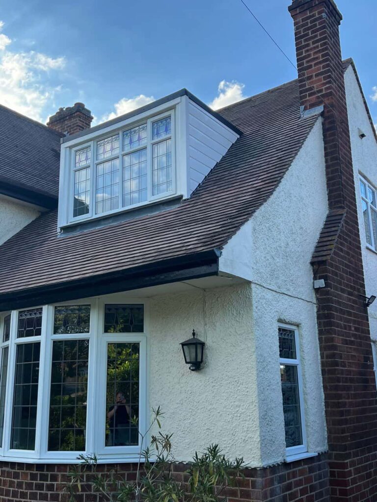 This is a photo of a dormer window which has just had some repairs carried out where the roof and the dormer meet. Works carried out by MCM Roofing Repairs Romsey